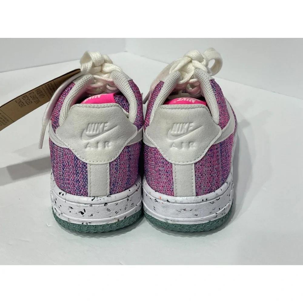 NEW Nike Air Force 1 Crater Flyknit Fuchsia Glow Pink DC7273-500‎ Women's Size 7 - Picture 4 of 6